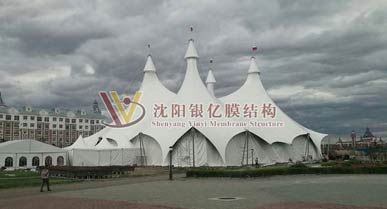 The membrane structure project of the circus building in Manzhouli