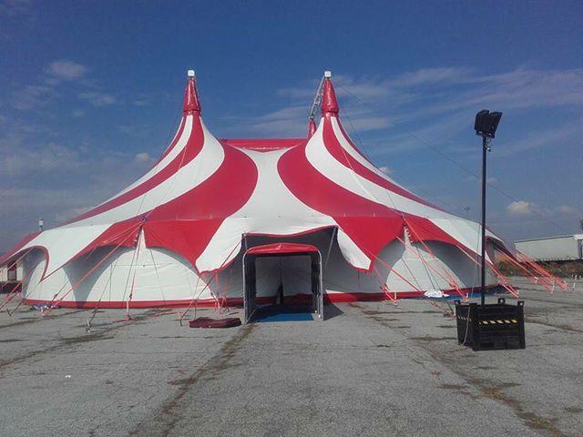 The membrane structure of the circus tent