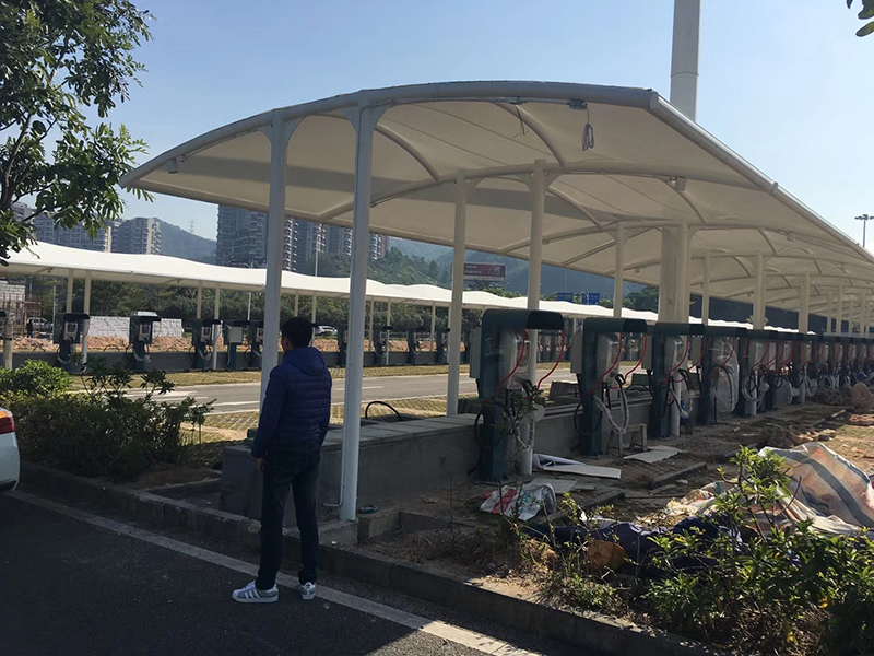 charging station canopy membrane structure
