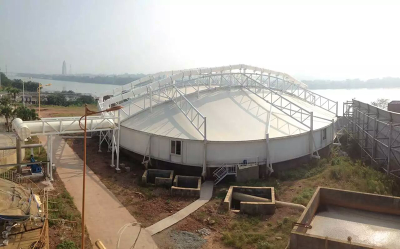 Sewage tank covering project
