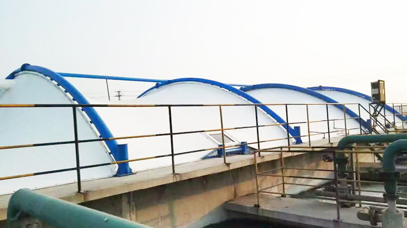 Sewage tank covering project