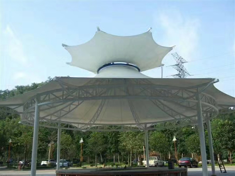 Sunshade canopy membrane structure