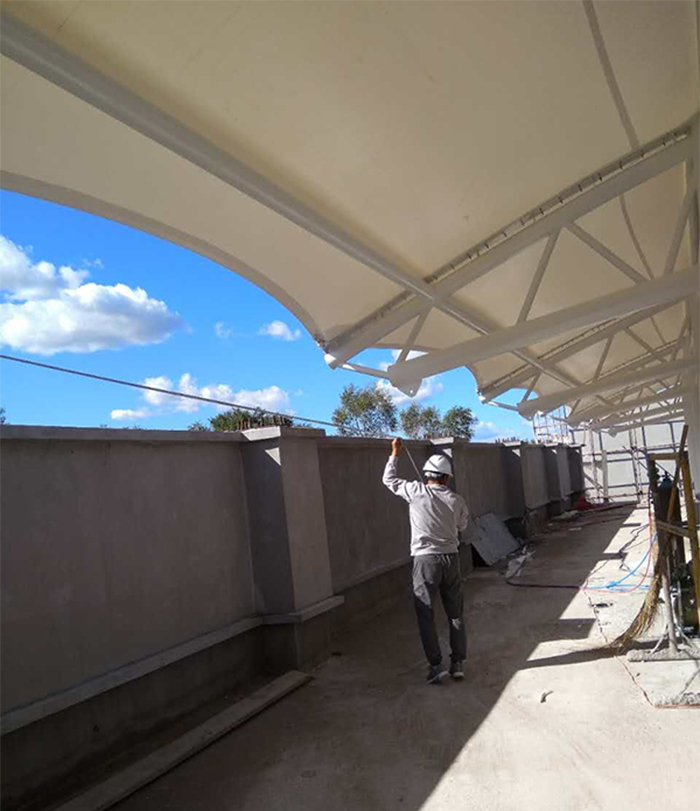 Sunshade canopy membrane structure Sunshade canopy membrane structure