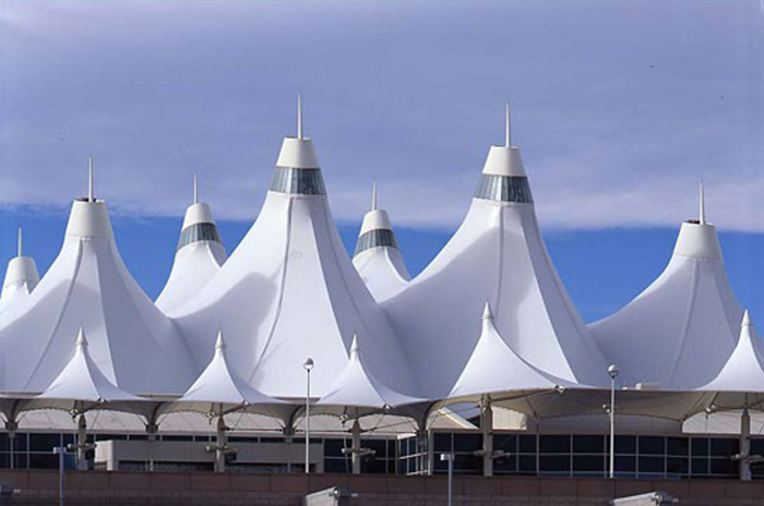 Sunshade canopy membrane structure
