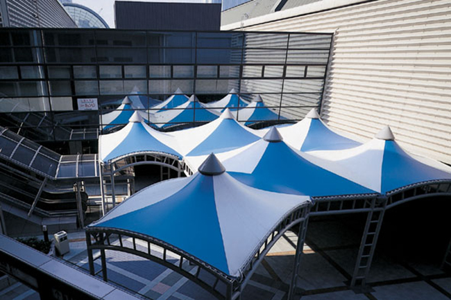 Sunshade canopy membrane structure Sunshade canopy membrane structure