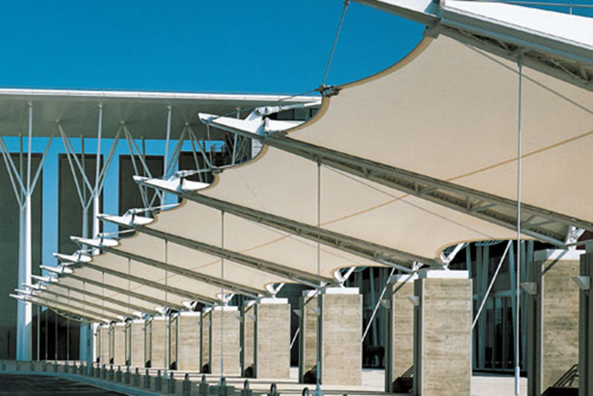 Sunshade canopy membrane structure