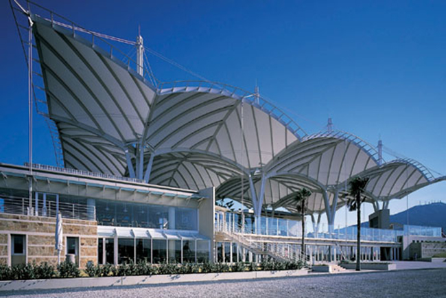 Sunshade canopy membrane structure Sunshade canopy membrane structure