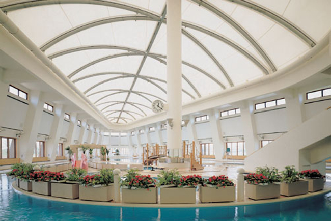 Sunshade canopy membrane structure