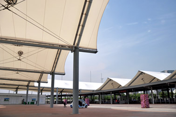 Sunshade canopy membrane structure Sunshade canopy membrane structure