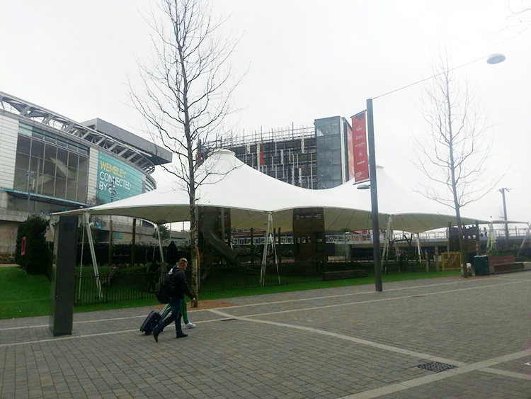 Sunshade canopy membrane structure