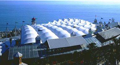 Roof landscape canopy membrane structure