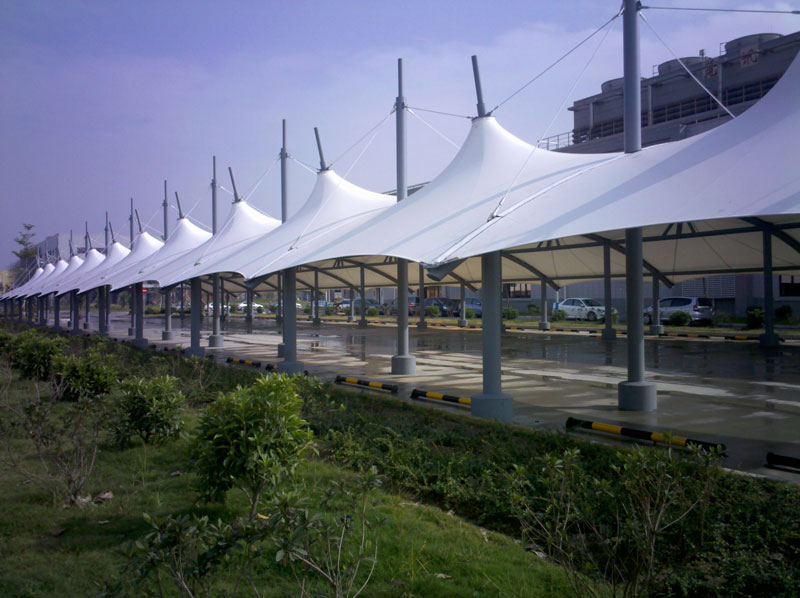 Sunshade canopy membrane structure