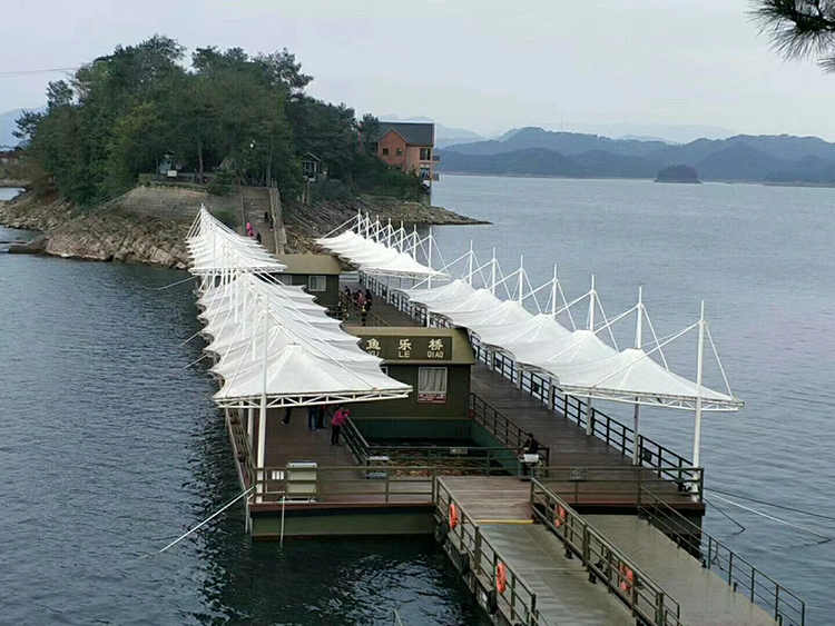 Sunshade canopy membrane structure