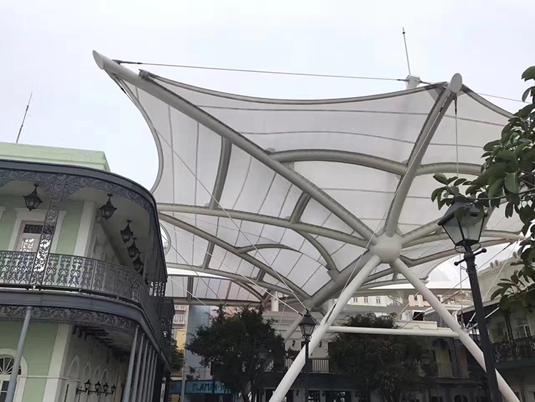 Sunshade canopy membrane structure Sunshade canopy membrane structure