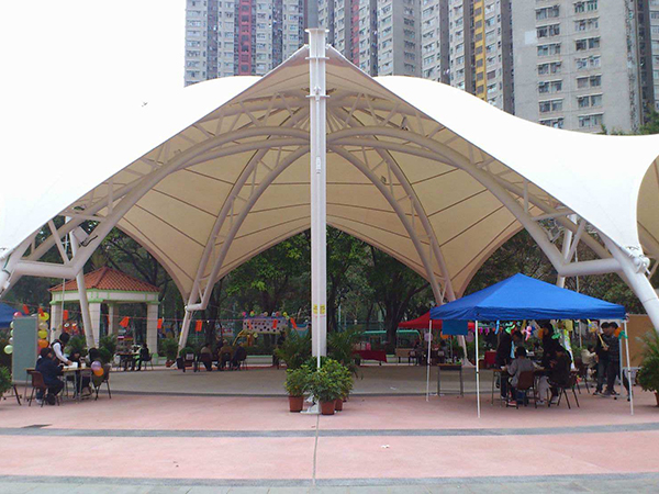 Sunshade canopy membrane structure Sunshade canopy membrane structure