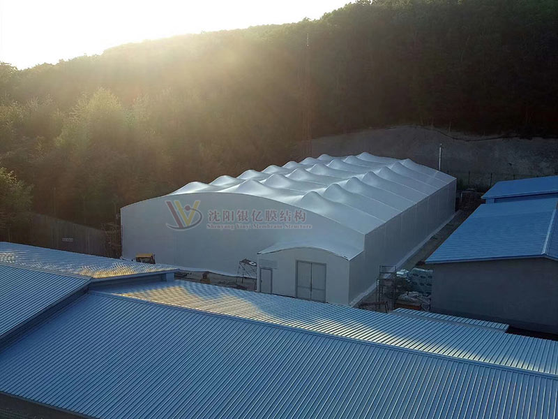 Sunshade canopy membrane structure