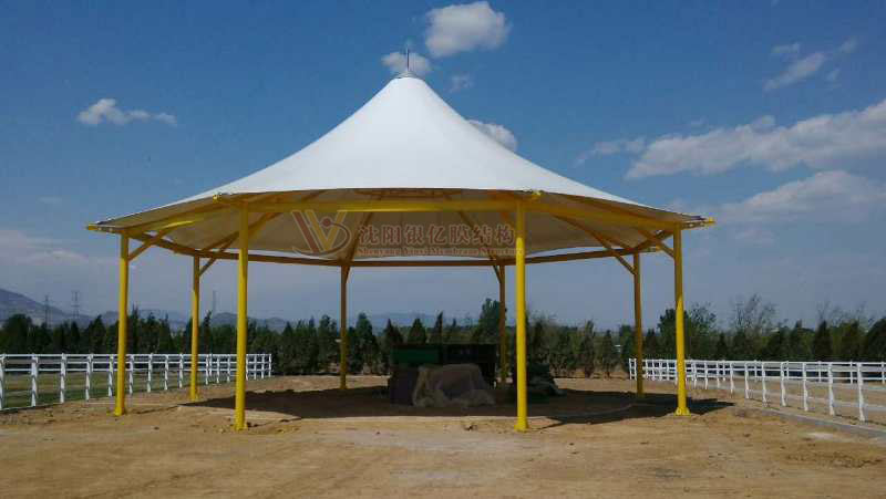 Sunshade canopy membrane structure