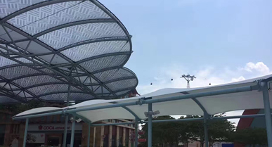 Sunshade canopy membrane structure