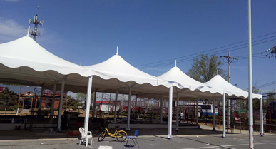 Sunshade canopy membrane structure